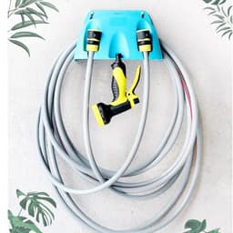 Giá cuộn ống nước treo tường màu đen. Thiết kế chống nước, phù hợp cho vườn và sân. 4