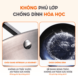 Chảo gang Nitrigan La gourmet đúc nguyên khối 36cm, chống dính tự nhiên, sử dụng được bếp từ, an toàn sức khỏe - 347671 4