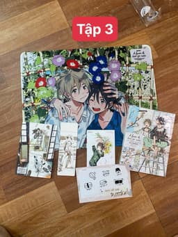 (bộ đb) Bộ 5q vở Người lạ dưới gió xuân T1-5 bản đặc biệt kèm phụ kiện 4