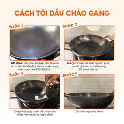 Chảo gang Nitrigan La gourmet đúc nguyên khối 36cm, chống dính tự nhiên, sử dụng được bếp từ, an toàn sức khỏe - 347671 8
