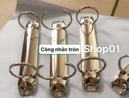 (lỗ 3cm) Combo 10c Kẹp giữ giấy 2 nhẫn chữ o - Khoá kẹp còng nhẫn- Gáy sổ còng - Kẹp giấy bảng quảng cáo, thông báo, kế hoạch ... 1