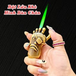 HCM Bật Lửa Gas Khè Kim Loại Hình Bàn Chân Độc Lạ 1