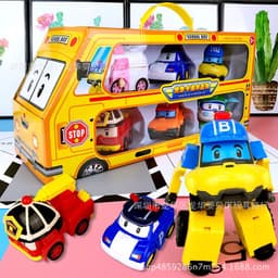 Hộp lớn 6 xe Poli biến hình dễ thương - Hoạt hình Poli và những người bạn - Smart Baby 1