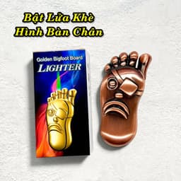 HCM Bật Lửa Gas Khè Kim Loại Hình Bàn Chân Độc Lạ 3