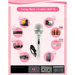 Micro Karaoke AK-319 Xingma chống ré, dây dài 3m, độ bền cao 4