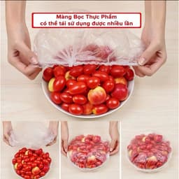 túi bọc  thực phẩm co giãn siêu dai có chun cùng túi gấu - tiện ích hoàn hảo cho nhà bếp 2