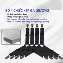 Kẹp ga giường 4 chiều chắc chắn giúp giữ drap phẳng, ngăn chặn xê dịch hiệu quả 3