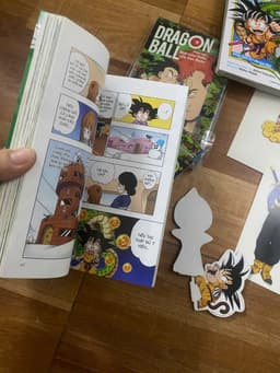Combo 4q vở tranh Dragon ball color dragon ball sd kèm phụ kiện 7