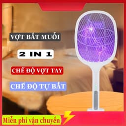 Vợt muỗi thông minh 2 trong 1 kèm đèn bắt muỗi tự động, pin sạc 1200mAh 7