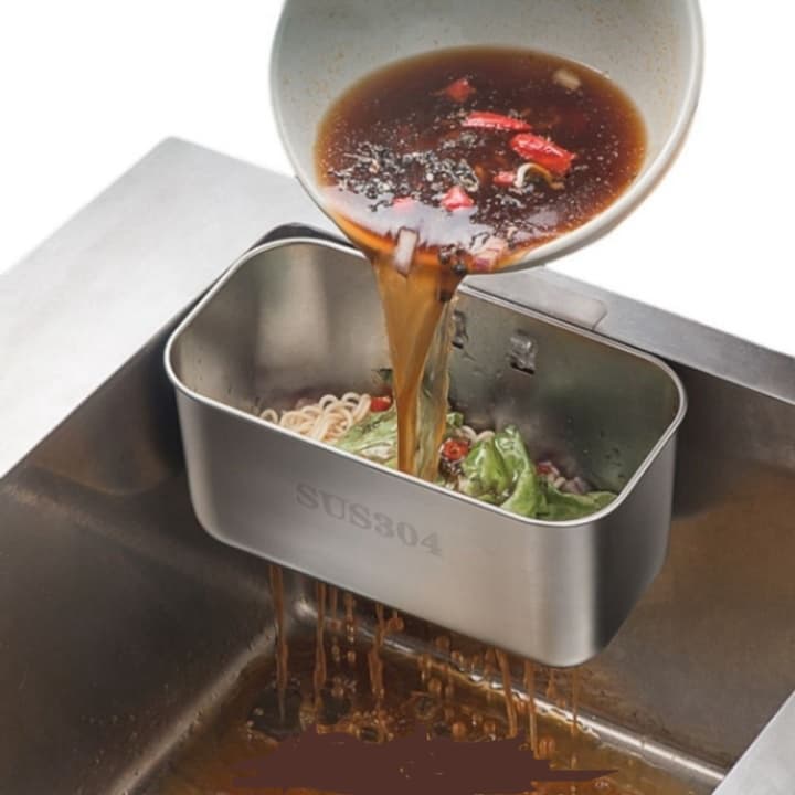 Khay lọc rác bồn rửa chén và khay ráo nước trái cây đa năng Inox 304 cao cấp