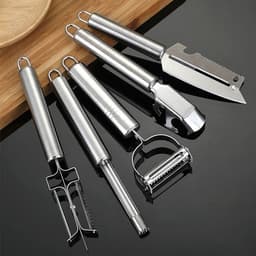 Bộ Dao 5 món Gọt Vỏ Cao Cấp Inox Đa Năng - Gọt Hoa Quả & Tách Hạt 2