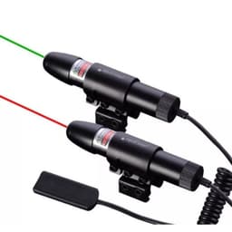 Đèn Laze tia xanh và đỏ pin sạc định vị 3