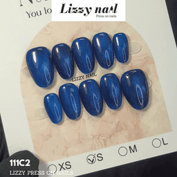 Lizzy Nail 111 | Nailbox Móng Úp Mắt Mèo Đại Dương Xanh | Set 10 Móng Giả Press On Nails Dự Tiệc, Đám Cưới, Kỷ Yếu 2