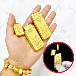 HCM Bật Lửa Xài Gas Hình Thỏi Vàng Các Loại, Sưu Tầm Độc Lạ 5