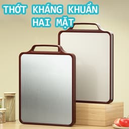 Thớt kháng khuẩn 2 mặt, inox 304 phía trước, nhựa PP kháng khuẩn chống tràn, chống trượt phía sau 1