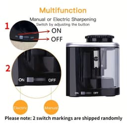 Bút chì tự động mài bút chì đen với các tính năng tự động làm việc dừng tự động loại bỏ ngòi bút gãy mài sắc trong vài giây 3