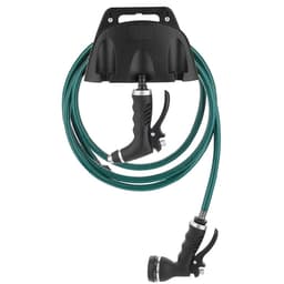 Giá cuộn ống nước treo tường màu đen. Thiết kế chống nước, phù hợp cho vườn và sân. 6