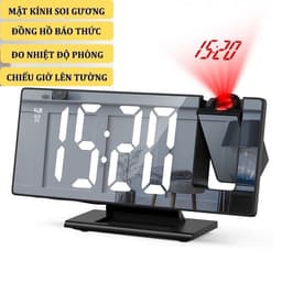 Đồng hồ LED chiếu thời gian 12:08 với góc chiếu rõ ràng điều chỉnh được. 8