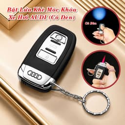 HCM Bật Lửa Khè Xài Gas Móc Khóa Xe Hơi Audi Có Đèn Pin 2