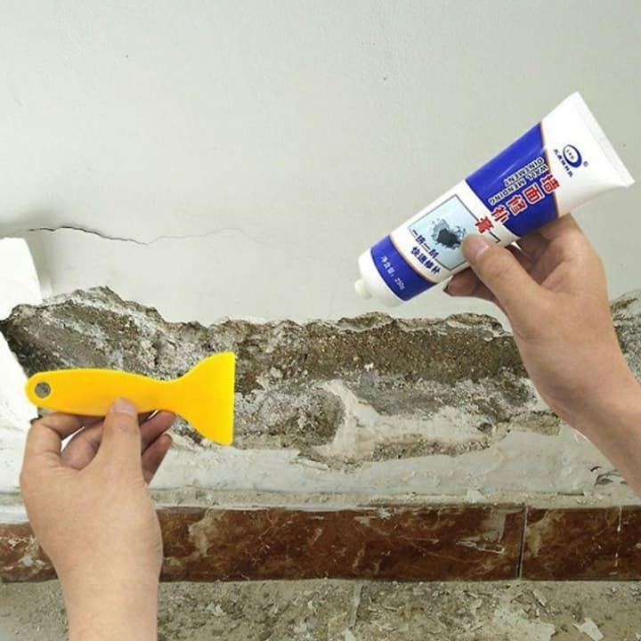 Trám vết nứt khe hở tường, keo vá tường làm trắng sáng - kèm bộ dụng cụ miễn phí
