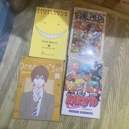 (rẻ, lô lẻ 10) Combo 4q vở lớp học ám sát onepiece naruto mặt trời trong mơ 5