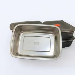 hộp Inox 2200ML, 1500ML nắp đậy, khay thực phẩm chống mùi cho tủ lạnh 7