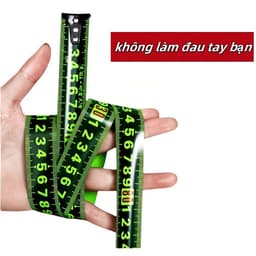 Thước dây 5M đo cung gấp 3 lần có thể kéo dài tới 3M mà không bị gãy, hiển thị màu xanh lá cây. 7