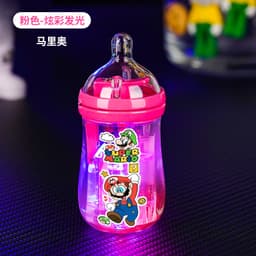 [HCM] Bật Lửa Gas Khè Hình Bình Sữa Có Đèn Led Nhấp Nháy Nhiều Màu 7