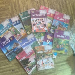 Combo vở SGK cũ toán tiếng việt mĩ thuật âm nhạc ... lớp 5 kết nối tri thức 1