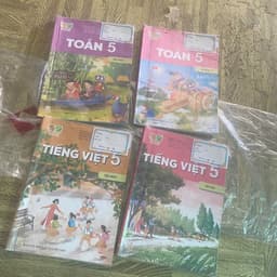 Combo vở SGK cũ toán tiếng việt mĩ thuật âm nhạc ... lớp 5 kết nối tri thức 5