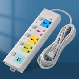 Ổ cắm điện USB đa năng cao cấp, chống giật, 2 cổng USB an toàn, công suất 2500W ,chiều dài 3m tiện lợi cho gia đình,VP 1