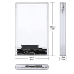 Vỏ ổ cứng di động trong suốt 2.5 inch 79mm x 125mm x 13mm 1