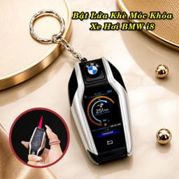 HCM Bật Lửa Khè Xài Gas Móc Khóa Xe Hơi BMW i8 3