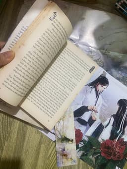 (in đầu) Full bộ 2q vở no.vel Hoa tư dẫn tập 1+2 bản in đầu kèm phụ kiện 6