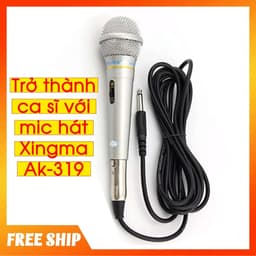 Micro Karaoke AK-319 Xingma chống ré, dây dài 3m, độ bền cao 8
