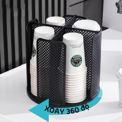 Khay úp cốc xoay 4 ngăn - Giải pháp tổ chức bếp gọn gàng, tiện lợi cho mọi gia đình