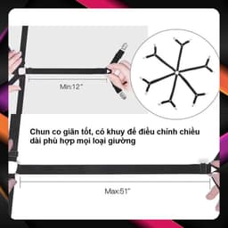 Kẹp ga giường 4 chiều chắc chắn giúp giữ drap phẳng, ngăn chặn xê dịch hiệu quả 8