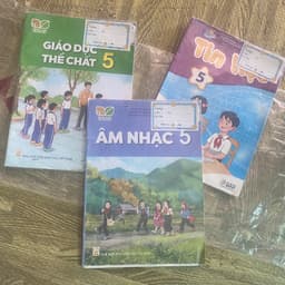 Combo vở SGK cũ toán tiếng việt mĩ thuật âm nhạc ... lớp 5 kết nối tri thức 4