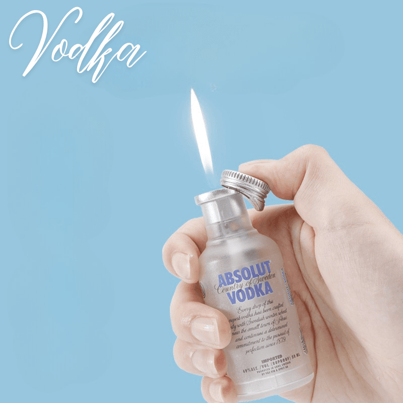 HCM Bật Lửa Xài Gas Hình Chai Rượu Vodka Các Loại Trang Trí Độc Lạ
