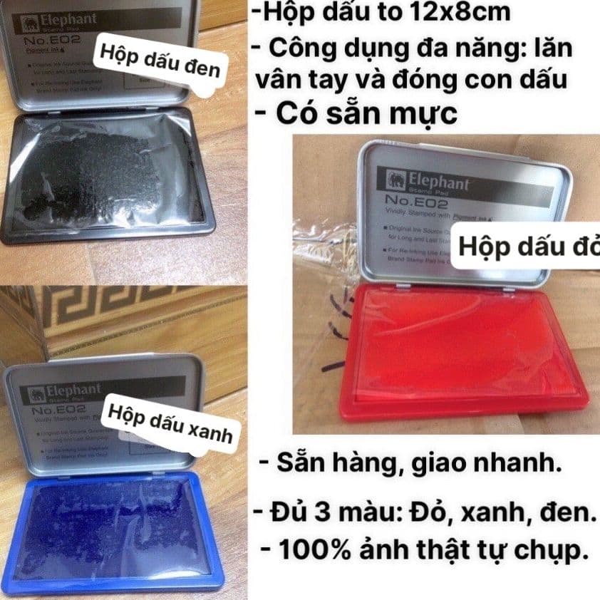 (sẵn mực) Khay dấu lấy vân tay điểm chỉ - Hộp dấu đóng dấu thái lan