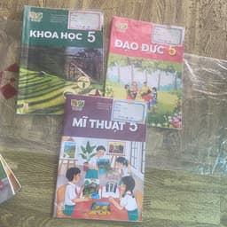 Combo vở SGK cũ toán tiếng việt mĩ thuật âm nhạc ... lớp 5 kết nối tri thức 3