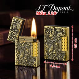 HCM Bật Lửa Dupont Lùn Xài Gas Hình Khắc Nổi Các Kiểu (Chọn Mẫu) 4