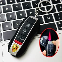 HCM Bật Lửa Khè Xài Gas Móc Khóa Xe Hơi Porsche Có Đèn Pin 4