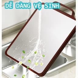Thớt kháng khuẩn 2 mặt, inox 304 phía trước, nhựa PP kháng khuẩn chống tràn, chống trượt phía sau 5