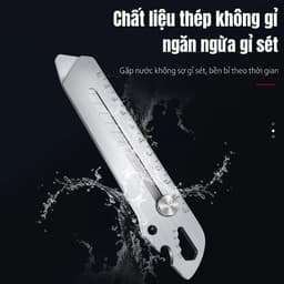Dao rọc giấy inox 6 trong 1: công cụ đa năng cắt, khui bia, mở nắp và vặn vít tiện lợi cho mọi nhu cầu 3