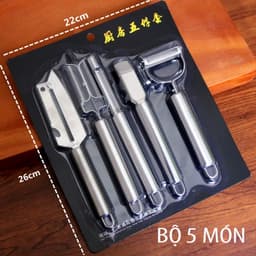 Bộ Dao 5 món Gọt Vỏ Cao Cấp Inox Đa Năng - Gọt Hoa Quả & Tách Hạt 1
