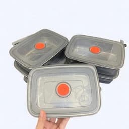 hộp Inox 2200ML, 1500ML nắp đậy, khay thực phẩm chống mùi cho tủ lạnh 5