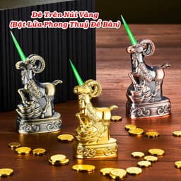 HCM Bật Lửa Gas Khè Kim Loại Hình Con Vật Để Bàn Trang Trí Phong Thủy 2