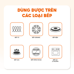 Chảo gang Nitrigan La gourmet đúc nguyên khối 36cm, chống dính tự nhiên, sử dụng được bếp từ, an toàn sức khỏe - 347671 2