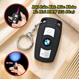 HCM Bật Lửa Khè Xài Gas Móc Khóa Xe Hơi BMW Có Đèn Pin 2